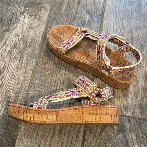 Born Shoes - Colorful Cork Platform Sandals